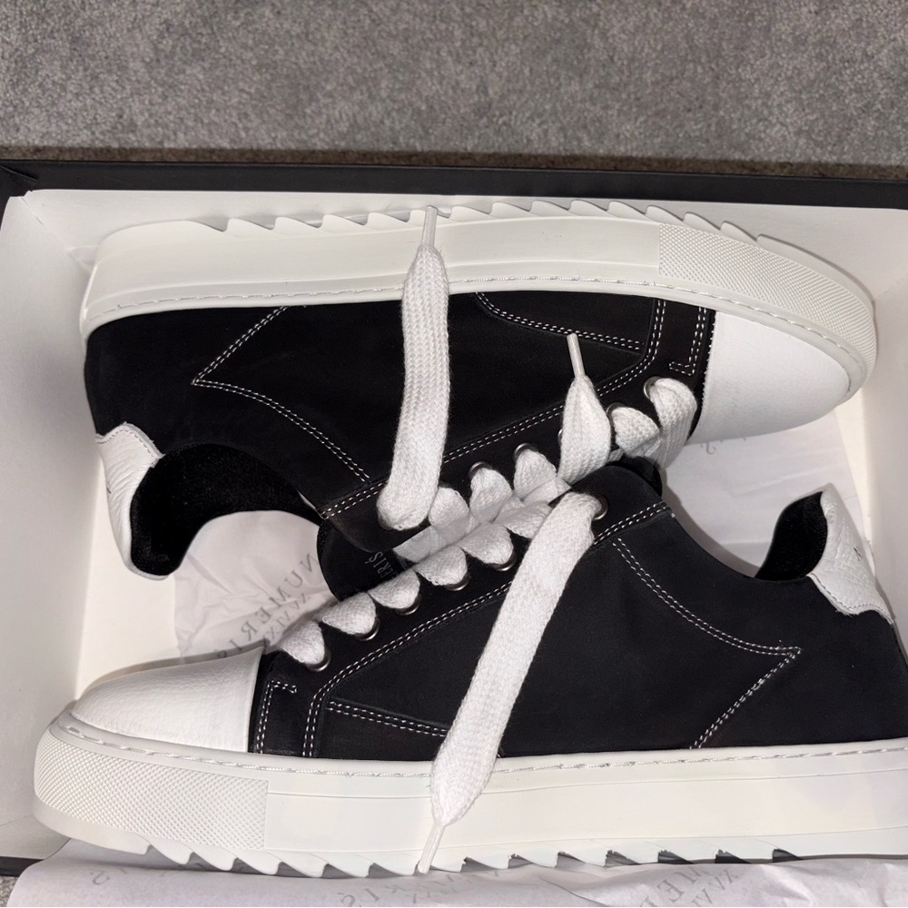 NuMe Black and White Men's Sneakers